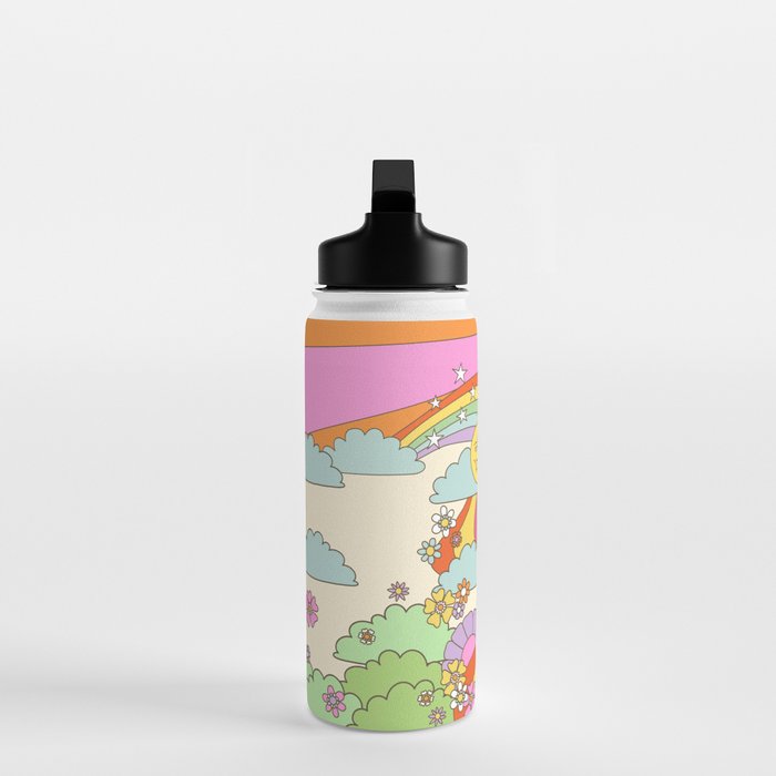 retro hippie boho print  Water Bottle Gallery Image 3