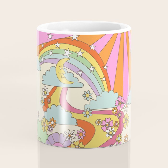 retro hippie boho print  Coffee Mug Gallery Image 4