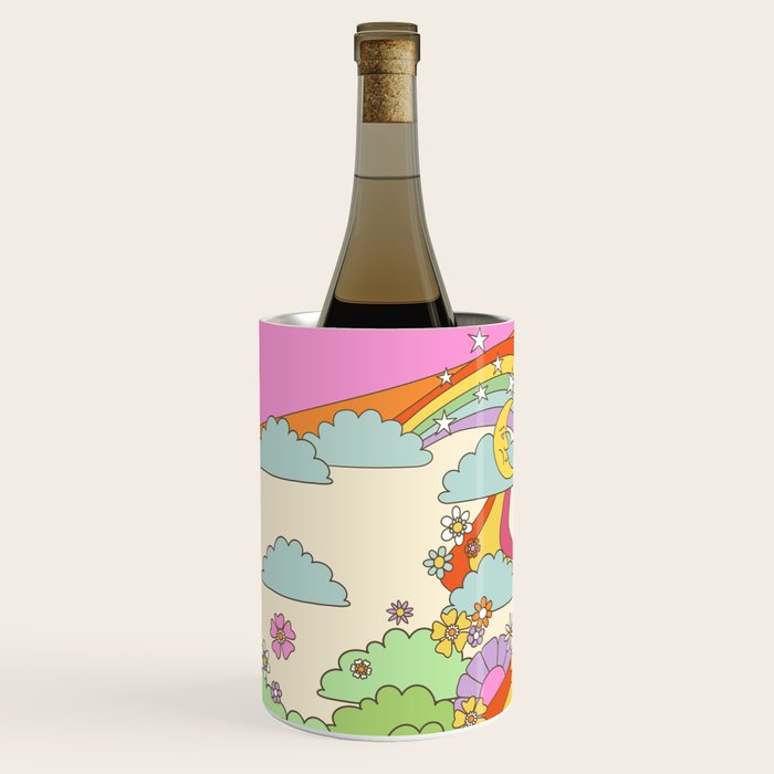 retro hippie boho print  Wine Chiller Gallery Image 2