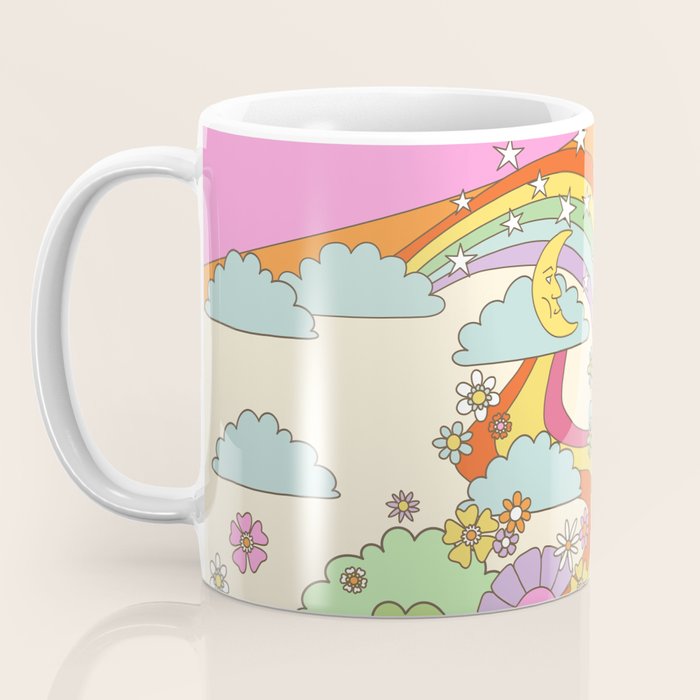 retro hippie boho print  Coffee Mug Gallery Image 3