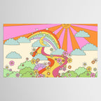 retro hippie boho print  Tablecloth Gallery Image 2