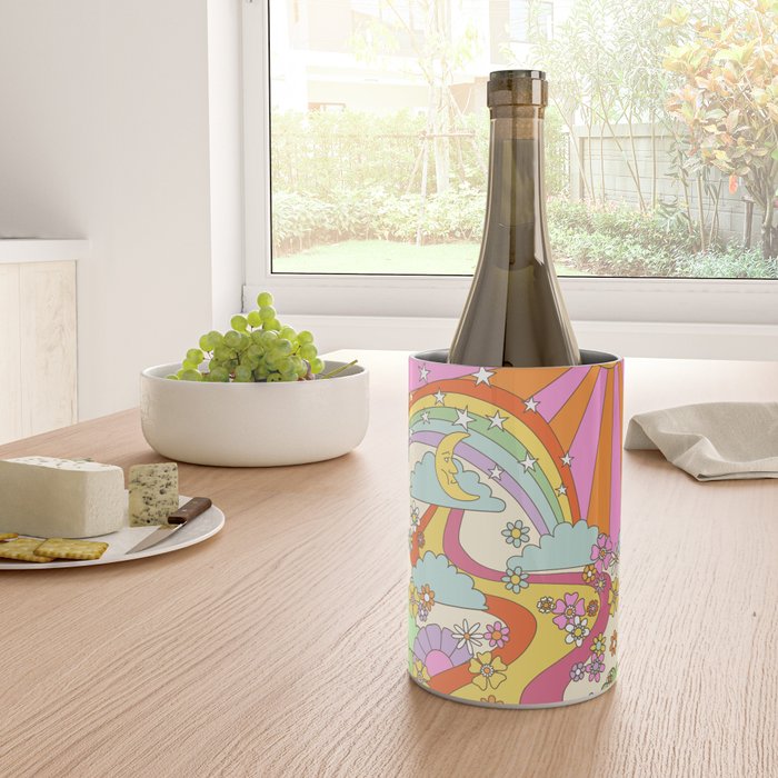retro hippie boho print  Wine Chiller Gallery Image 4
