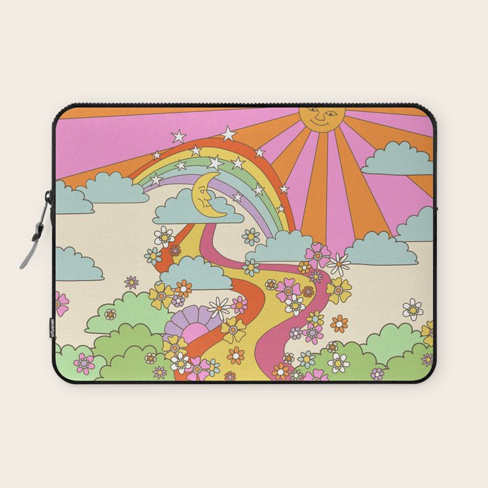 retro hippie boho print  Laptop Sleeve Gallery Image 1
