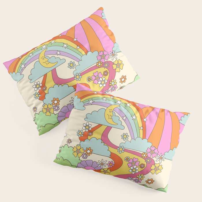 retro hippie boho print  Pillow Sham Gallery Image 3