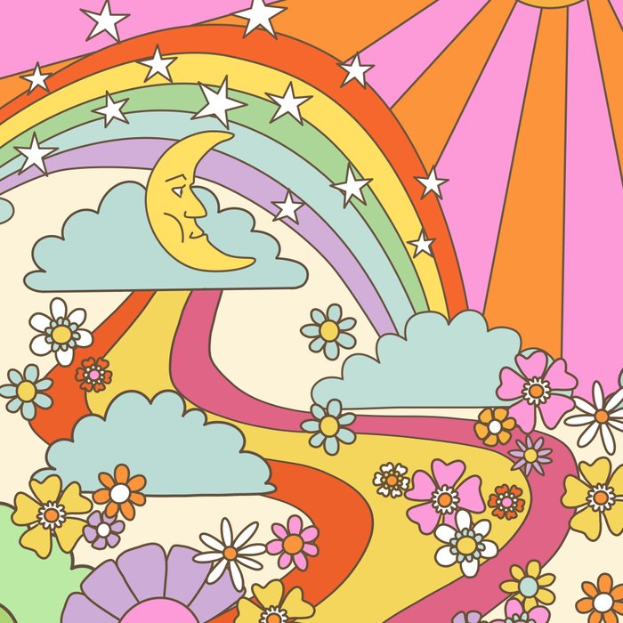 retro hippie boho print  Coffee Mug Gallery Image 2