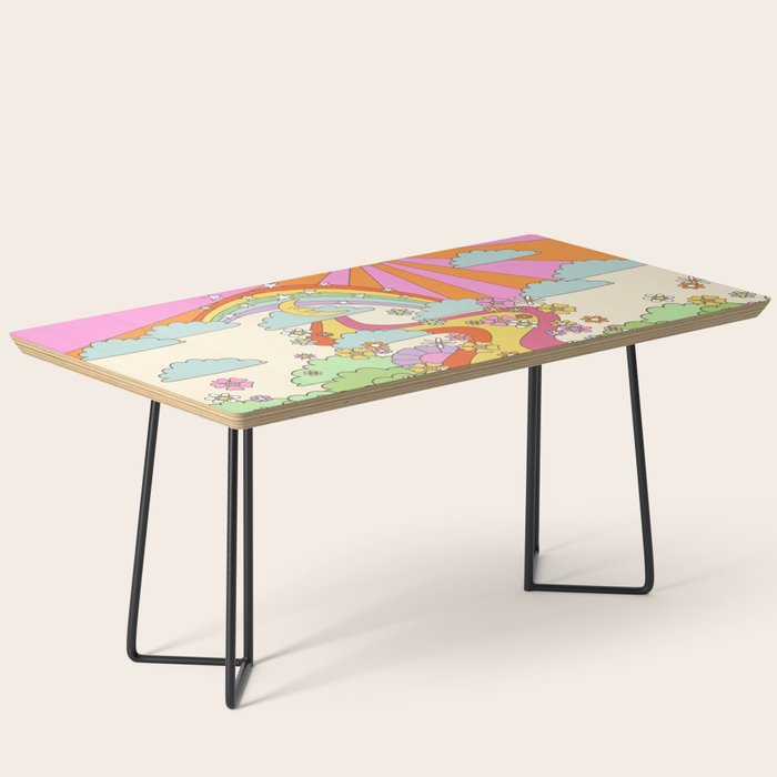 retro hippie boho print  Coffee Table Gallery Image 1
