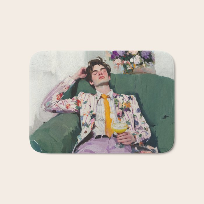 Dreaming in Floral Silence Bath Mat Gallery Image 1