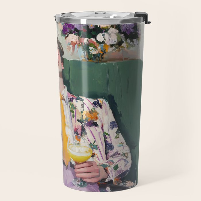 Dreaming in Floral Silence Travel Mug Gallery Image 2