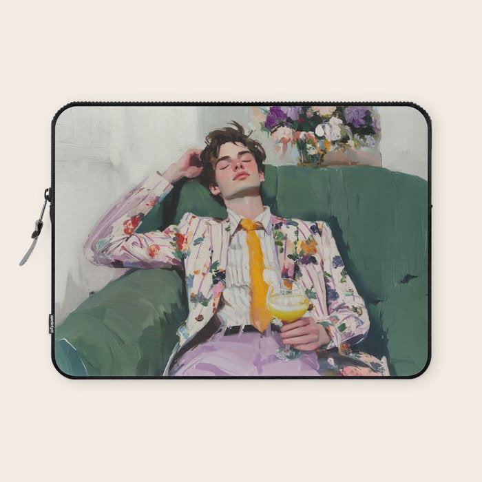 Dreaming in Floral Silence Laptop Sleeve Gallery Image 1