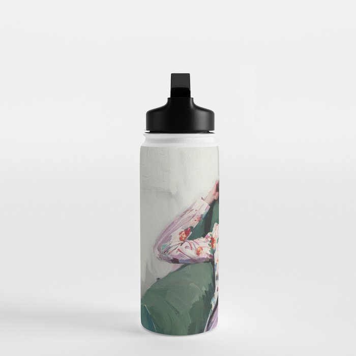 Dreaming in Floral Silence Water Bottle Gallery Image 3