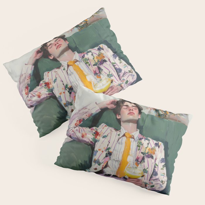 Dreaming in Floral Silence Pillow Sham Gallery Image 1
