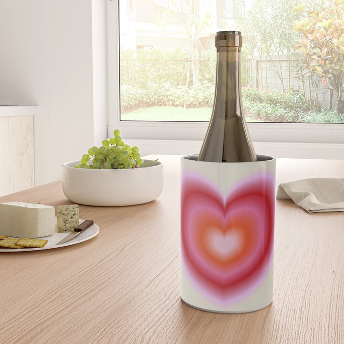 pink love heart Wine Chiller Gallery Image 4