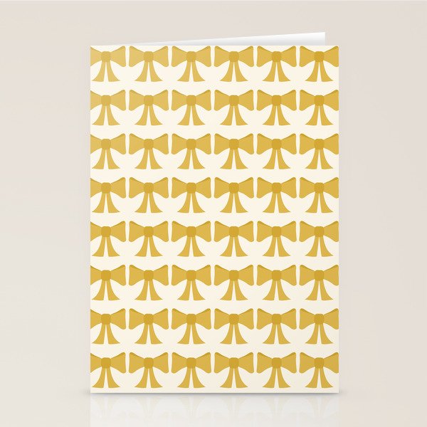 Vintage Bows VIII Yellow Stationery Card Gallery Image 1