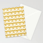 Vintage Bows VIII Yellow Stationery Card Gallery Image 2