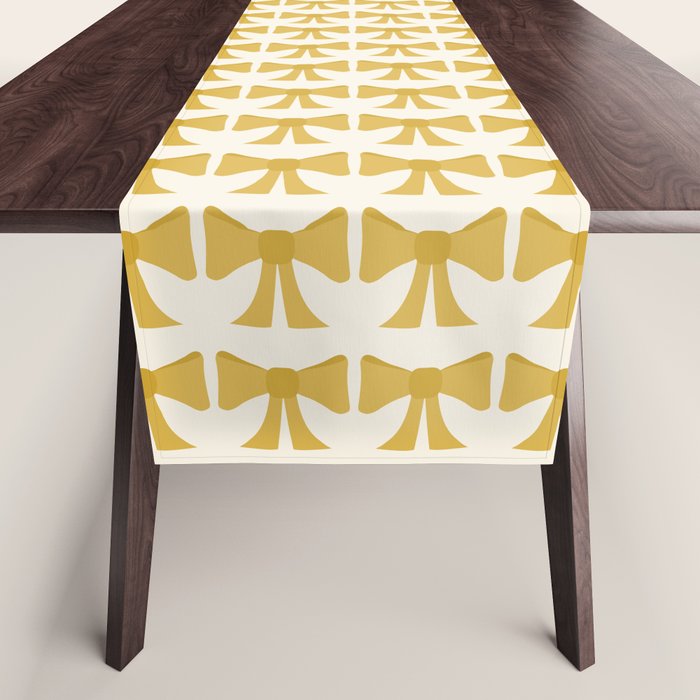 Vintage Bows VIII Yellow Table Runner Gallery Image 1