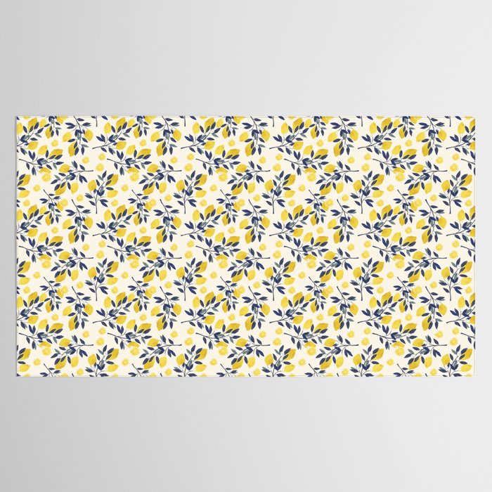 Mediterranean lemon branch pattern Tablecloth Gallery Image 2