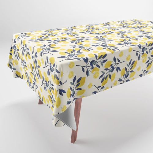 Mediterranean Lemon Branch Pattern Tablecloth Gallery Image 1