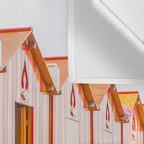 Sorrento Stripes | Red And Orange Beach Changing Rooms Art Print | Amalfi Coast Italy Travel Photography Wall Tapestry Gallery Image 3