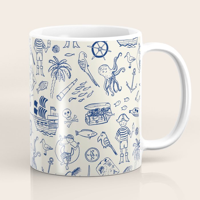 Pirate Play - Cream Coffee Mug Gallery Image 1