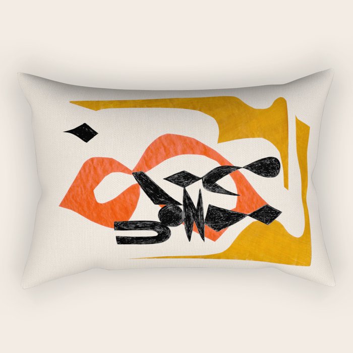 Orange Jinn Rectangular Pillow Gallery Image 2