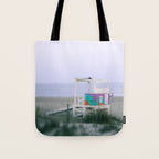 Colorful Lifeguard Stand Tote Bag Gallery Image 1