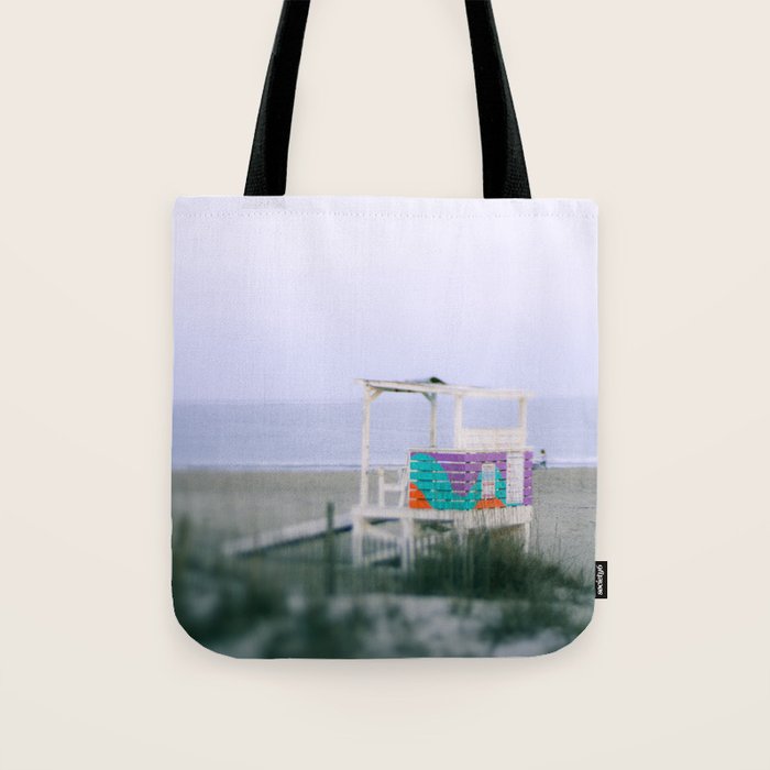 Colorful Lifeguard Stand Tote Bag Gallery Image 1