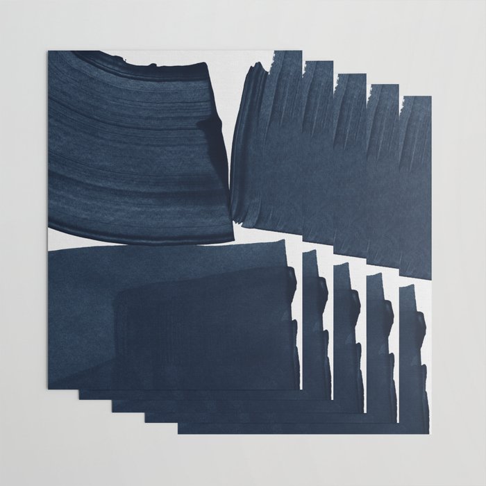 Minimalist Painting Blue I, Navy Decor Wrapping Paper Gallery Image 3
