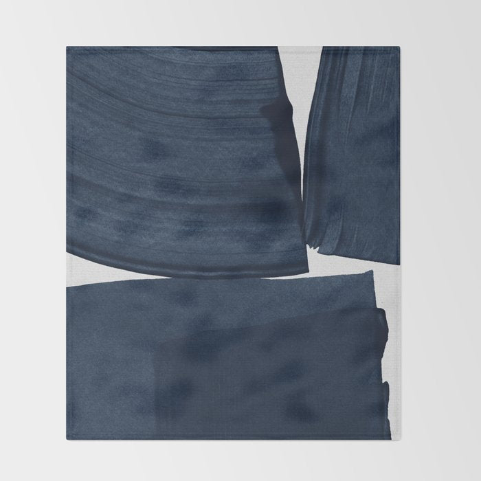 Minimalist Painting Blue I, Navy Decor Throw Blanket Gallery Image 2
