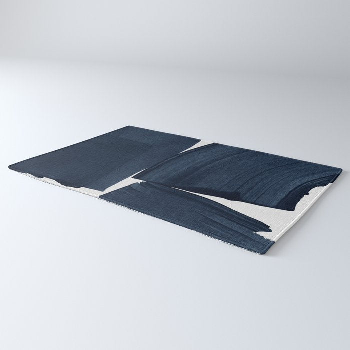 Minimalist Painting Blue I, Navy Decor Rug Gallery Image 3