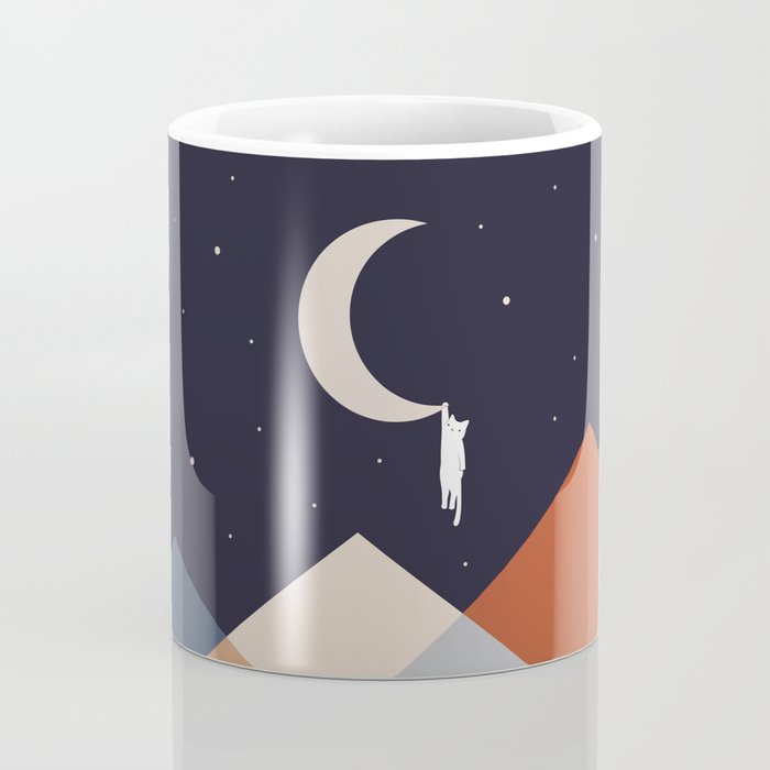 Cat Landscape 176 Hang on the Moon Coffee Mug Gallery Image 4