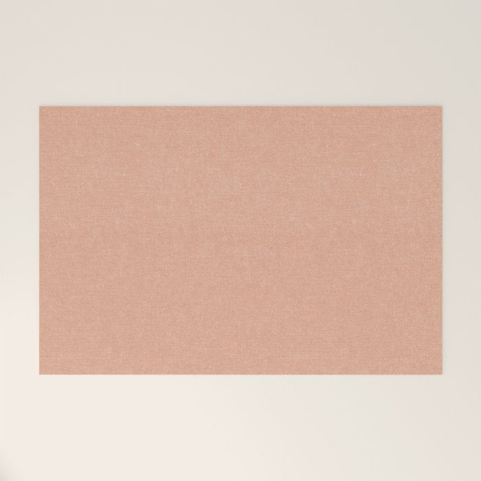 solid woven - peach Welcome Mat Gallery Image 1