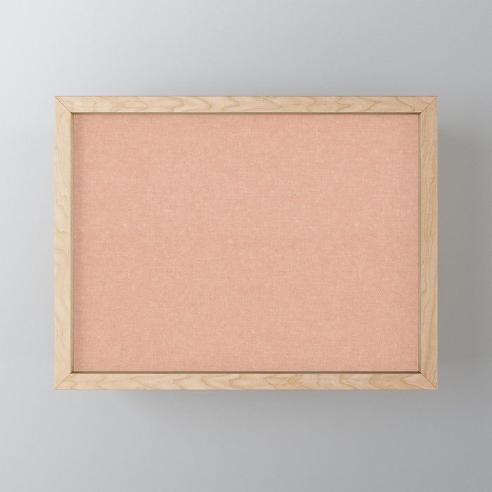solid woven - peach Mini Art Print Gallery Image 1