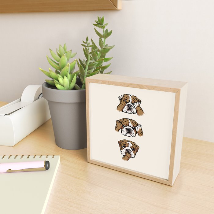 No Evil English Bulldog Mini Art Print Gallery Image 2