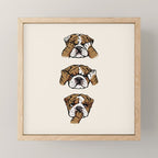 No Evil English Bulldog Mini Art Print Gallery Image 1