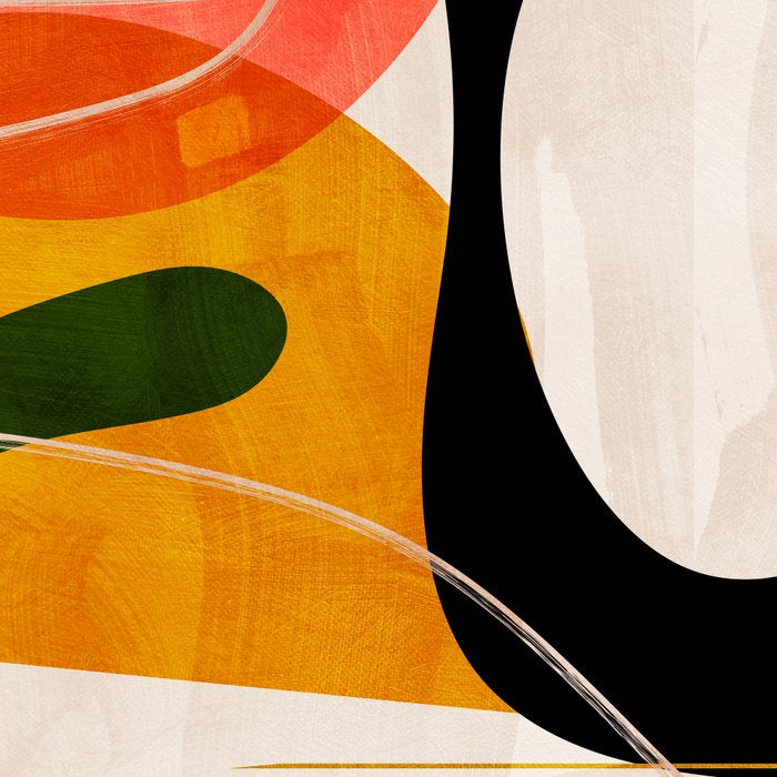 mid century shapes abstract painting Coffee Mug Gallery Image 2