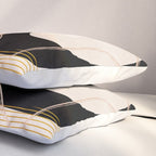 mid century shapes abstract painting Pillow Sham Gallery Image 3