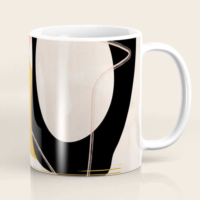 mid century shapes abstract painting Coffee Mug Gallery Image 1