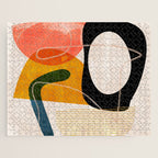 mid century shapes abstract painting Jigsaw Puzzle Gallery Image 1