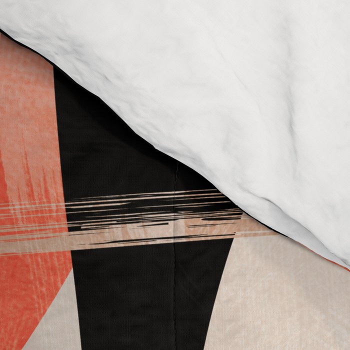 mid century shapes abstract painting Comforter Gallery Image 4