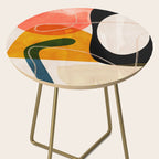mid century shapes abstract painting Side Table Gallery Image 2