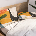 mid century shapes abstract painting Pillow Sham Gallery Image 2