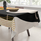 mid century shapes abstract painting Tablecloth Gallery Image 3