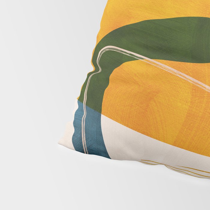 mid century shapes abstract painting Pillow Sham Gallery Image 4