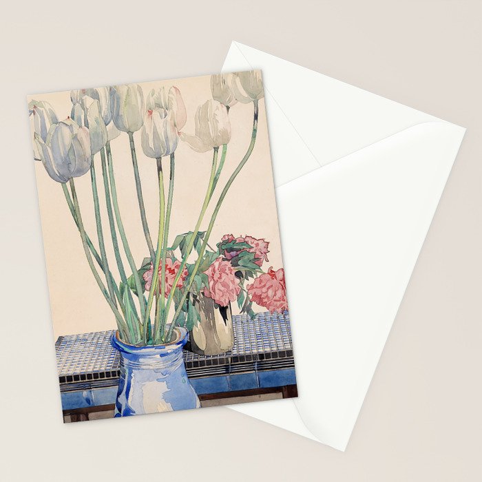 Charles Rennie Mackintosh "White tulips" Stationery Card Gallery Image 2