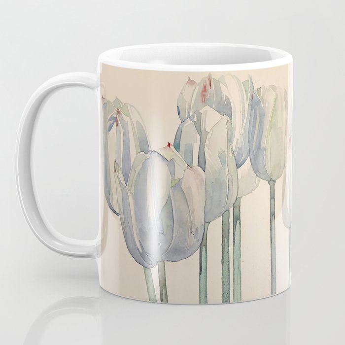 Charles Rennie Mackintosh "White tulips" Coffee Mug Gallery Image 3
