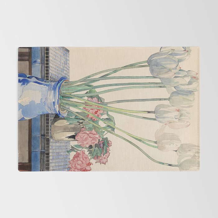 Charles Rennie Mackintosh "White tulips" Rug Gallery Image 2
