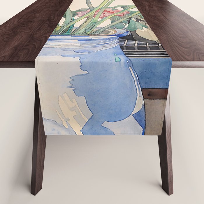 Charles Rennie Mackintosh "White tulips" Table Runner Gallery Image 1