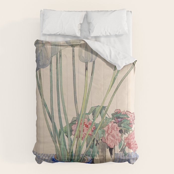 Charles Rennie Mackintosh "White tulips" Comforter Gallery Image 1