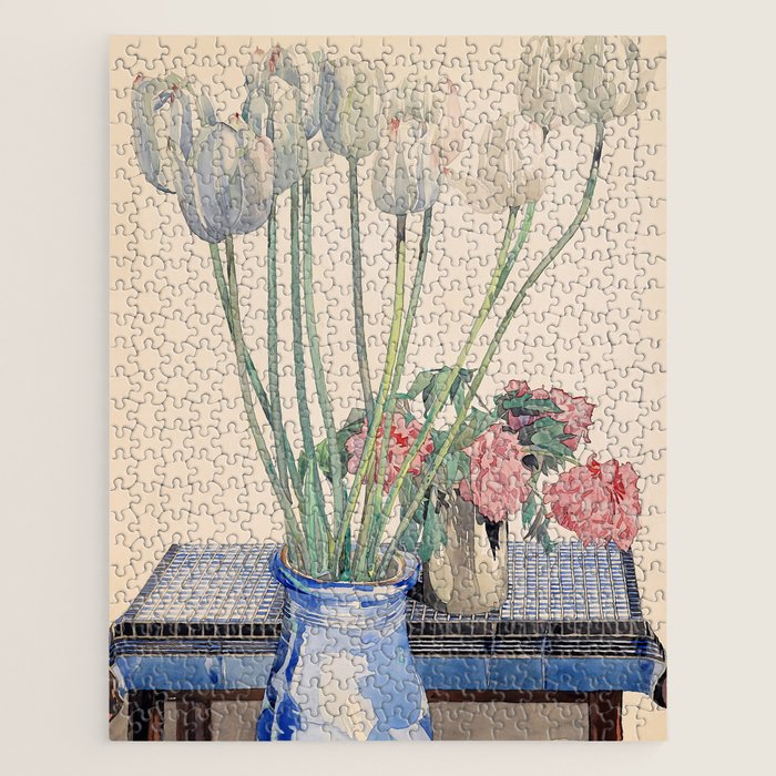 Charles Rennie Mackintosh "White tulips" Jigsaw Puzzle Gallery Image 1