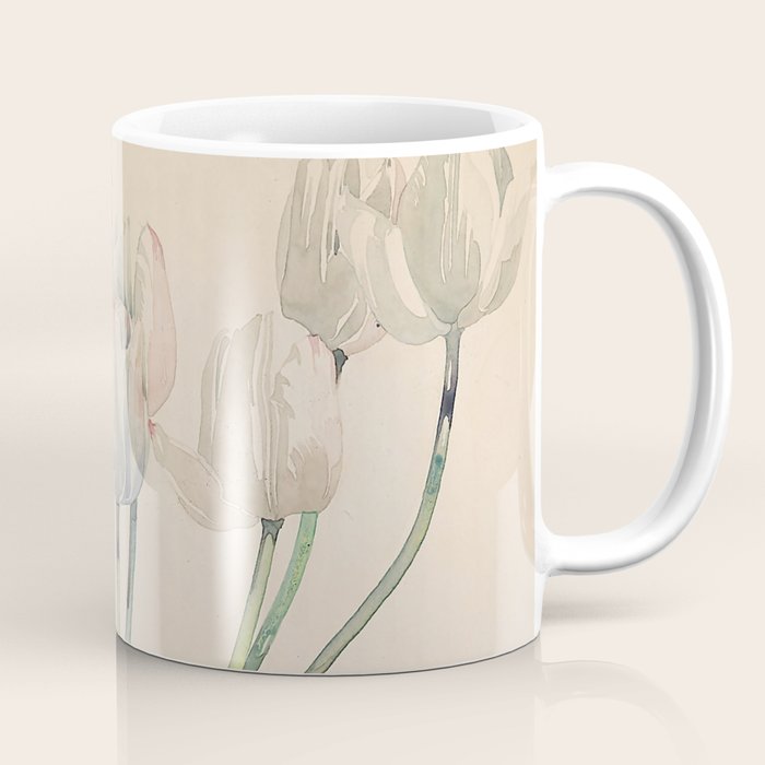 Charles Rennie Mackintosh "White tulips" Coffee Mug Gallery Image 1